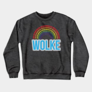 Regenbogen Wolke Schrift - Ranibow cloud print Crewneck Sweatshirt